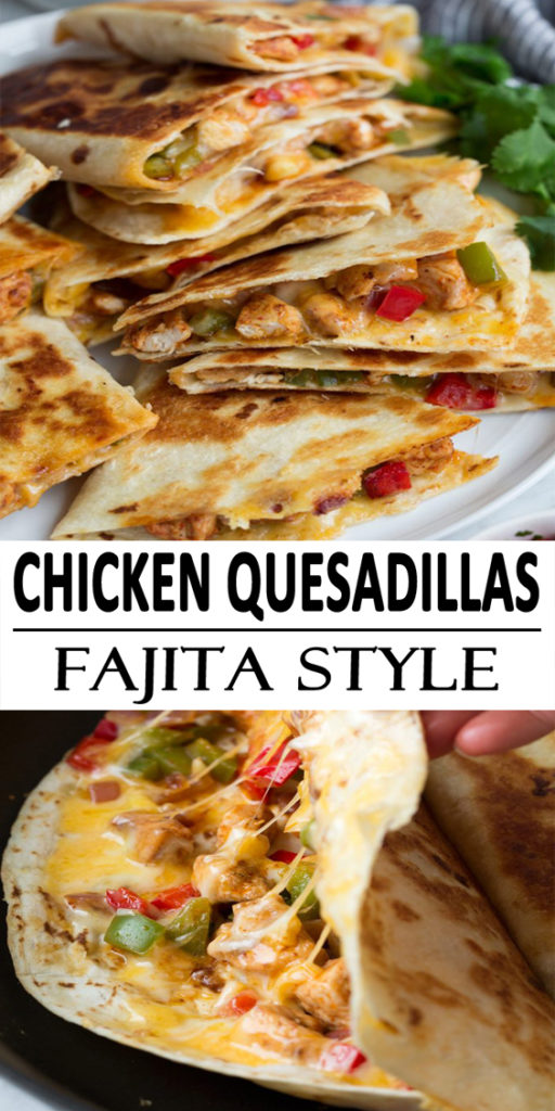Chicken Quesadillas Fajita Style Recipe