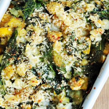 Baked Zucchini Spinach and Feta Casserole