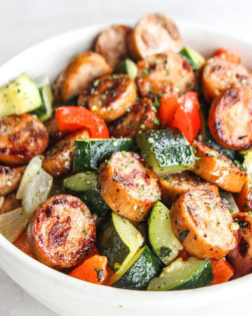 Skillet Sausage and Zucchini